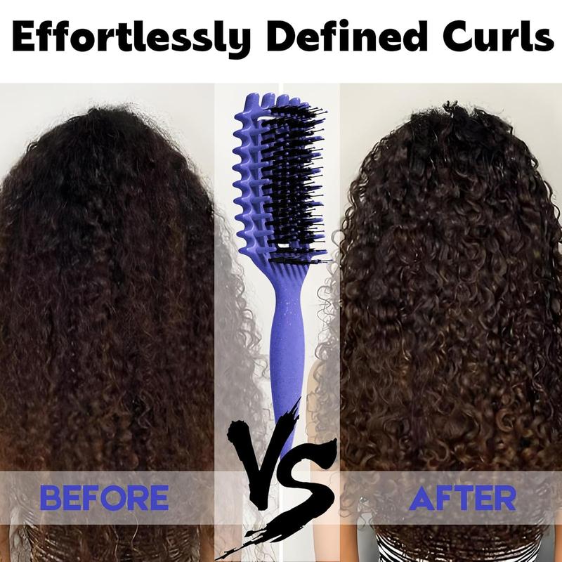 2026 Curly Hair Brush，Curl Defining Brush，Defining Brush for Detangling Shaping and Defining Curls，Less Pulling，Reduces Frizz，Effortlessly Defined Curls,Waves&Coils，Defining Curls for Women,Men, Wet&Dry Hair curl  twisting  brush