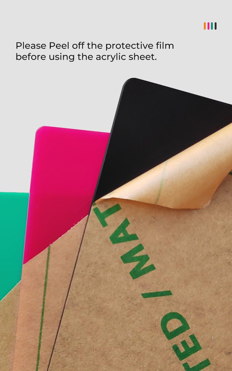 Creality  12x12x1/8'' Intelligent Recognition Frosted Colorful Acrylic Sheets - 10pcs