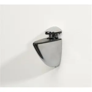 212 MAIN Pelicani Chrome Medium Shelf Bracket - Metal Holder, Wall Mount, Chrome Finish, Shelf Support
