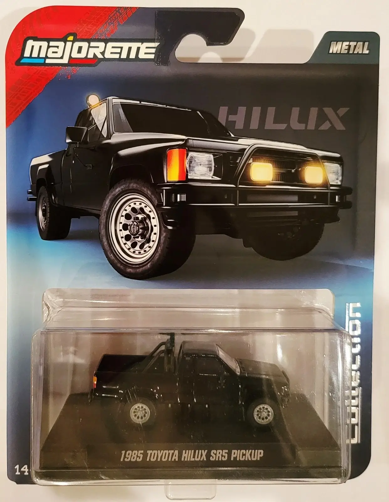1985 Toyota Hilux SR5 Pickup from the Majorette Collection Series.