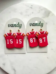 Football Jersey Custom Earrings | Choose Your Team | Game Day Gear | Football Earring | Football Fan | Football Girlfriend | Football Mom