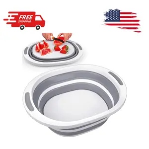 Collapsible Wash Basin, 7.5L Dish Tub Sink Basin Folding Dish Pans