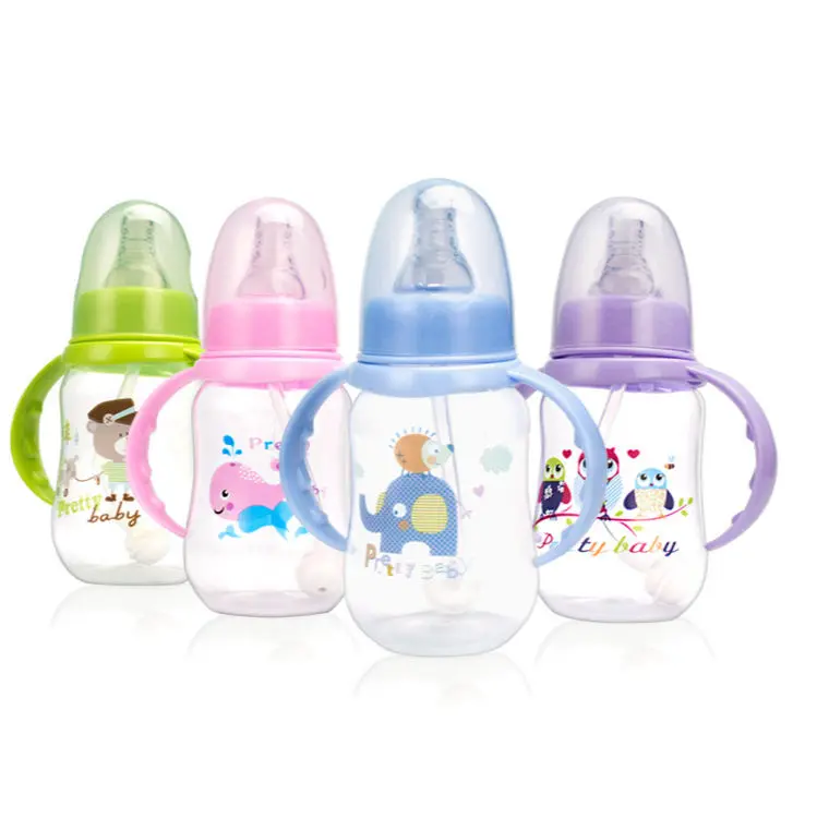 Pretty Baby PP Cute 150ML/5.27OZ Anti-Colic And Anti-Fall Baby Bottle With Handle