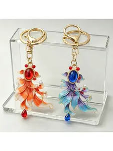 1PC Koi Fish Keychain Goldfish Key Ring Pendant Lucky Carp Bag Charms for Good Luck Fish Lovers