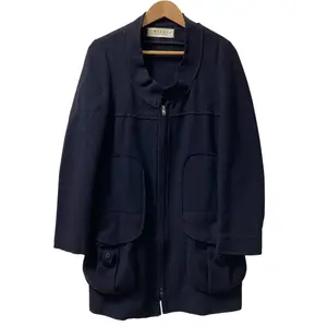 Pre-owned MARNI Wool Small Leather Goods Cutoff Design Coat