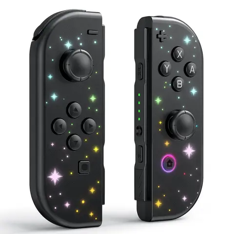 RGB Controller L/R Joy cons Switch Wireless Controller for Switch /Lite/OLED Consoles,Bluetooth connection with Switch2, Turbo, Accessories Gamers Accessories Console Switch Controller Replacement