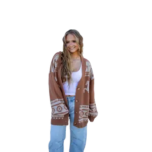 Rustic West Horse Cardigan