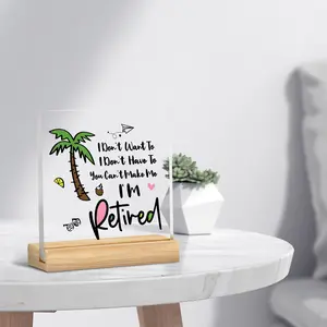 Retirement Gift, Acrylic Desktop Ornament, Retirement Gift for Women and Men Employees, Housewarming Gift, Holiday Gift, Decor, Acrylic Plaque Decor, Home Decoration, Signs