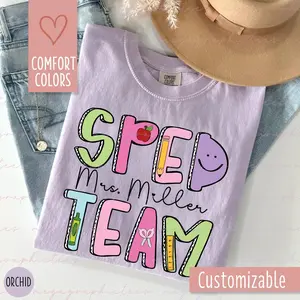 Comfort Colors SPED Team Shirt, Personalized Special Education Teacher Shirt, Custom Special Education Teacher Tee, SPED Squad Teeteacher t shirts, teacher shirts, clothes girls