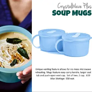 Crystal Wave Soup Mugs Cup