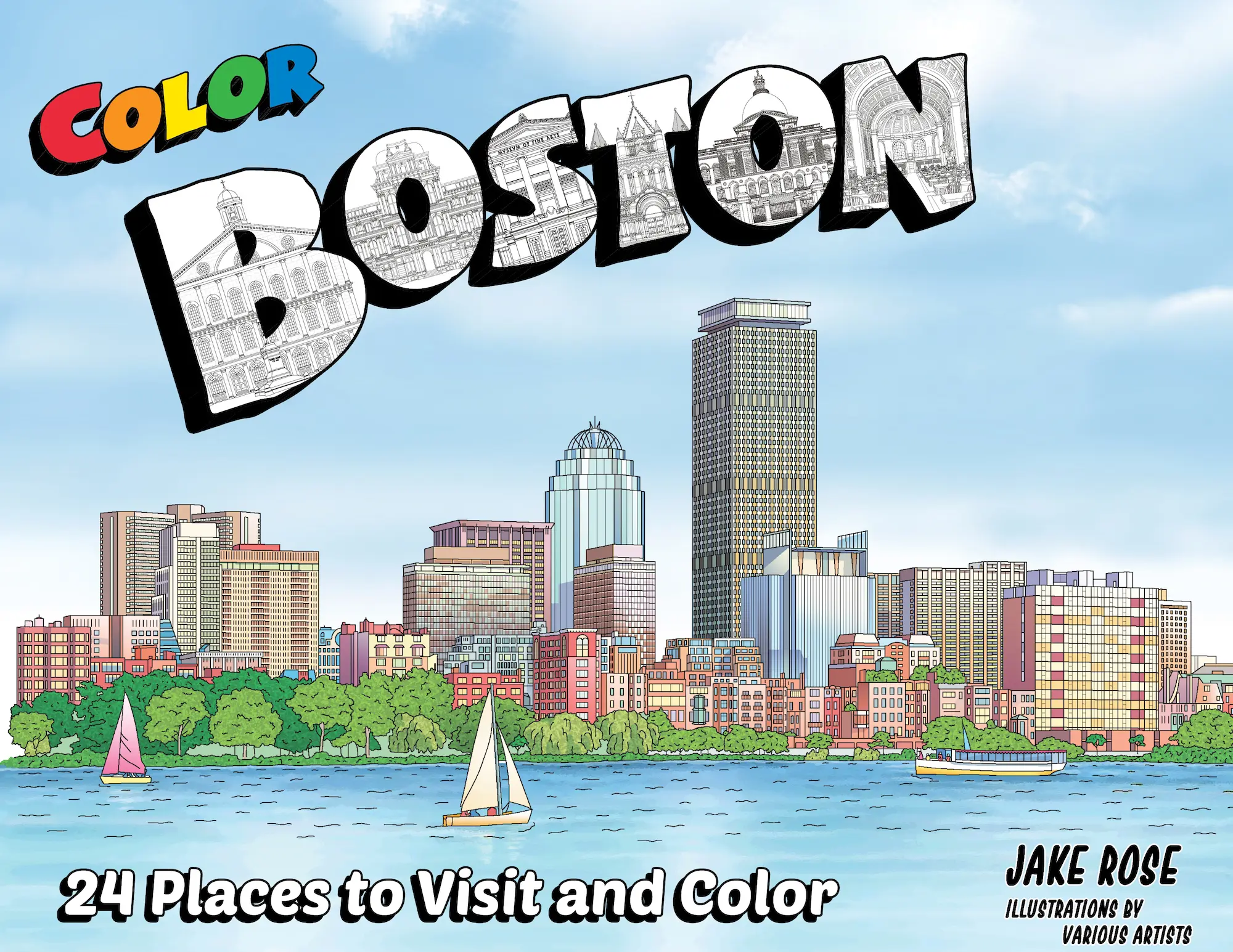 Color Boston coloring book