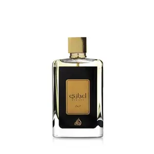 Lattafa Ejaazi Unisex Eau de Parfum Spray 3.4 Ounce Non Toxic Amber Fragrance with Top Notes of Orange, Cardamom, and Lavender