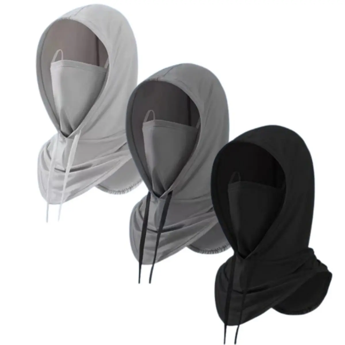 Unisex 3-Pcs Breathable Mesh Balaclava Headwear Set - Quick-Drying Full-Face UV Protection Gaiter Mask, Motocross Gear Cooling Hood Balaclava for Motorcycle, Offroad Use, Cooling Balaclava