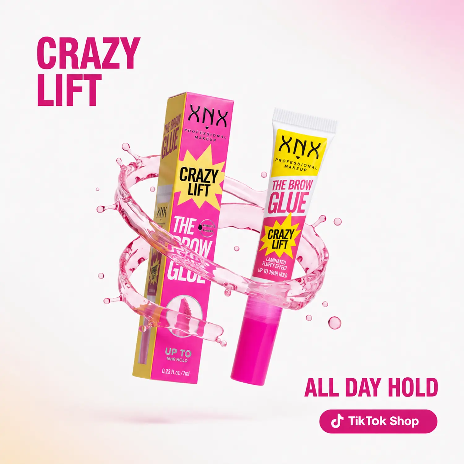 The Brow Glue Extreme Lift – 24H Strong Hold Brow Styling Gel with Built-In Precision Comb for Fluffy Laminated Brows