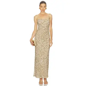 Camila Coelho Kinsley Maxi Dress in Champagne