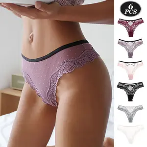 Payina 2026 Latest! 7-Pack Ladies'underwear women's thong Gothic Lace Underwear for Women – Metal Ring, Stretch Waistband, Breathable Mesh, Ultra Comfy