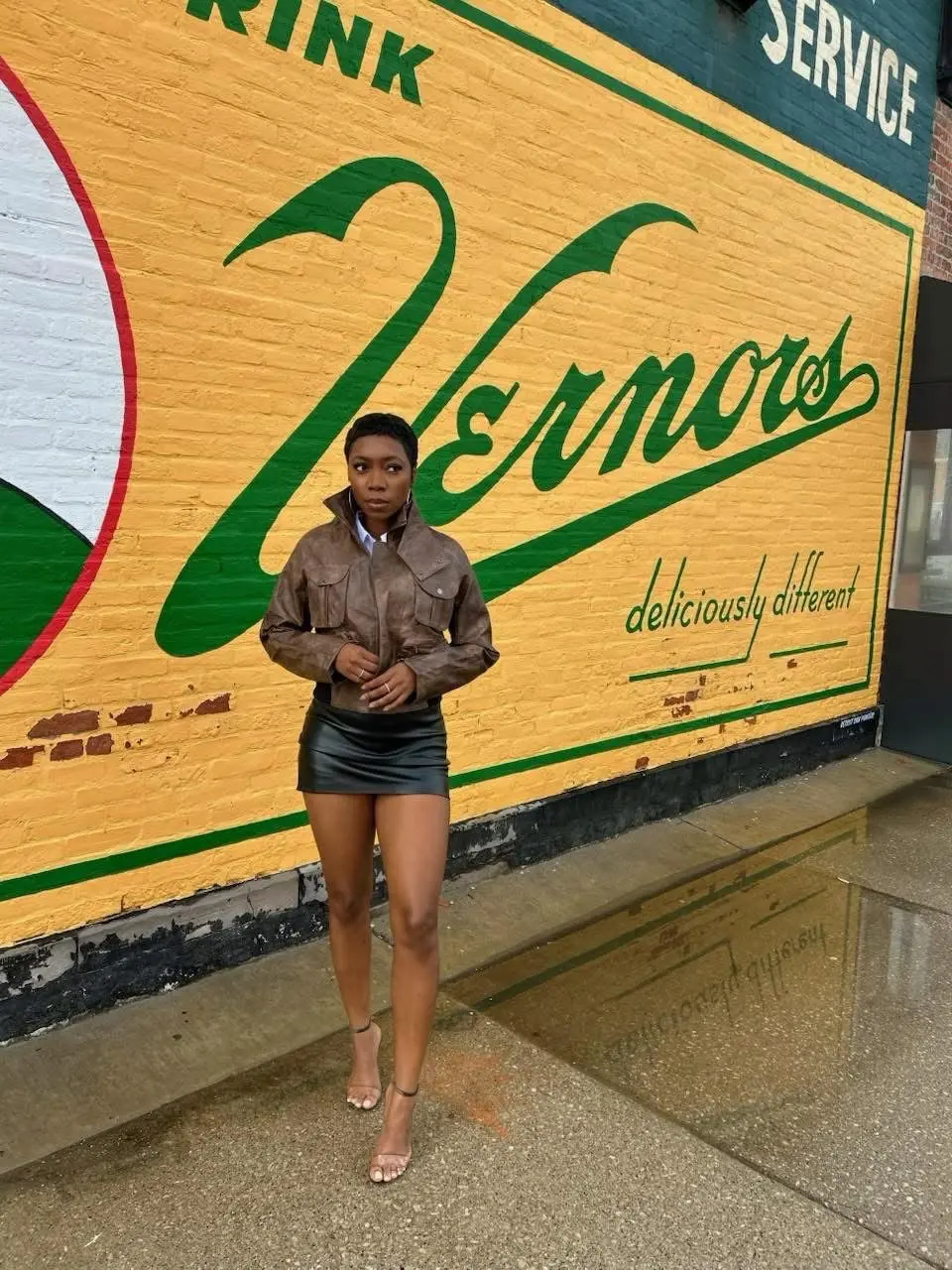 Dearra Leatherette Cargo Jacket