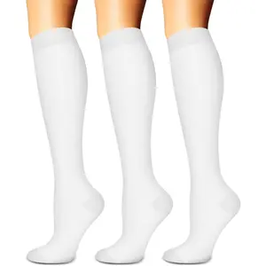 Compression Socks  Women & Men Circulation (3 Pairs) - Best Support  Athletic Running Nurses Recovery Travel