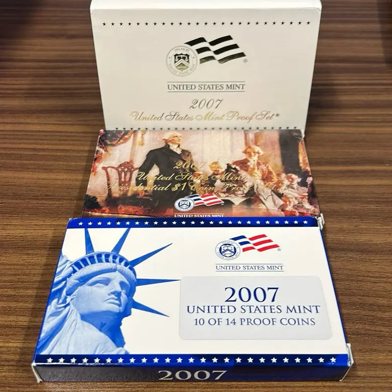 2007-S United States Mint Proof Set 14-Coins w/50 States Quarters Original Government Packaging +COA