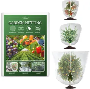Garden Netting Blueberry Bush Netting Cover Garden  Covers Bags with Zipper & Drawstring, Fine Mesh Netting for Garden Protection, Garden Mesh Netting for Fruit Tree Shrubs (S)