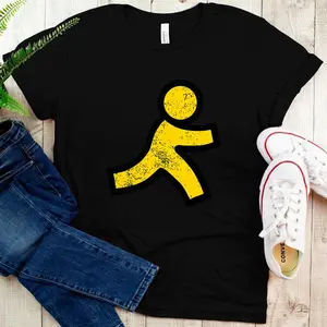 Aol Instant Messenger Distressed Logo - Defunct Messaging App - Only 90S Kids Remember - Aim - Forever Away Status - Rip T-Shirt