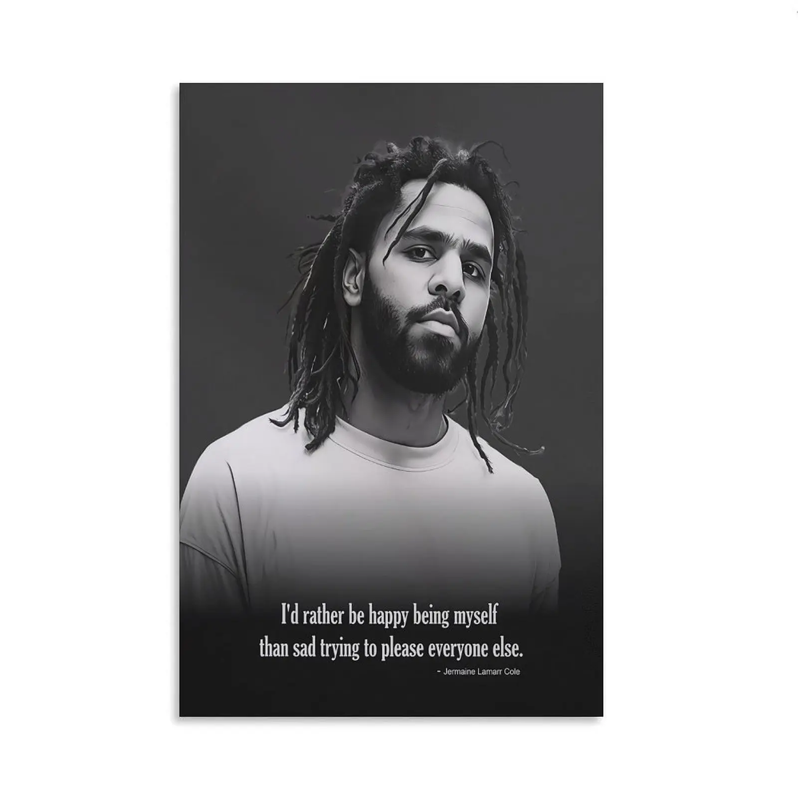 Typography Quote Poster Wall Art Digital File Home Office Decor Wedding Present Gift Famous People J Cole Rapper Popular Motivational Quotes Canvas Poster