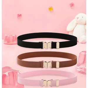 3 Pack Adjustable Heart Buckle Stretch Belts Girls Elastic Waistbands Fashion Accessories fashion casual dress belt