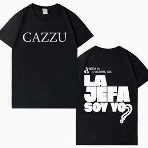 Rapper Cazzu Latinaje Trendy T Shirt Mens Women T-shirts Short-sleeved Unisex Cotton Casual Loose Sports Tee Shrit Streetwear QZK