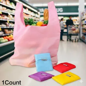 Foldable Shopping Bag with Anti-Slip Handle, Multi-Color Options. Lightweight, Water-Resistant & Tear-Resistant. Compact Foldable Design Saves Space, Durable with Reinforced Corners. Reusable Grocery Bags