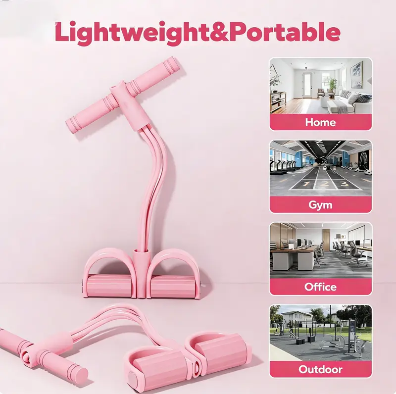 Multifunction Pedal Resistance Band Lightweight Portable Elastic Pull Rope for Home Gym Office & Outdoor Full Body Workout Sit-up Yoga Abdominal Training Exercise Band with Resistance Rope Yoga Enthusiast Adjustable Training Bench Set