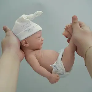 12" Micro Preemie Full Body Silicone Doll Boy John Lifelike Reborn Doll Surprice Children Anti-Stress