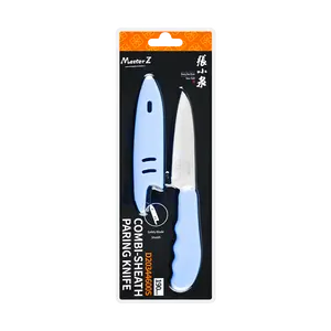 Zhang Xiao Quan 19cm Portable Stainless Steel Fruit Knife with Sheath, Mini Paring Knife for Kitchen & Outdoor Use