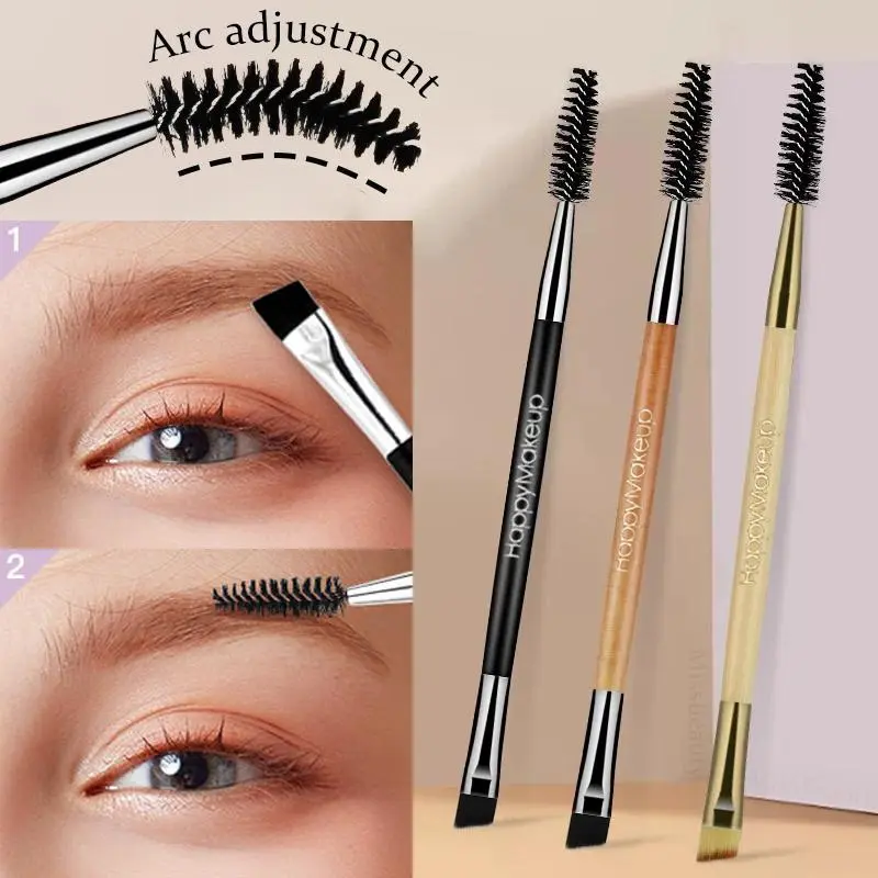 Eyebrow Brush Eyelash Comb makeup brushes Dual Ended Angled brush Spoolie brushs 2 in 1 Lash multi-purpose makeup Brushes tool