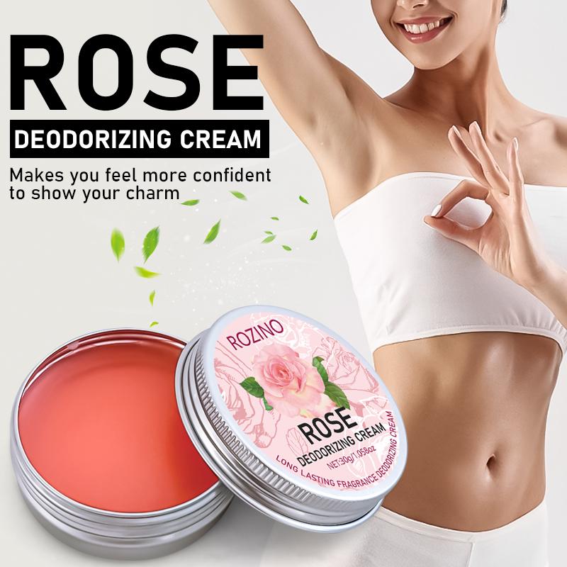 Rozino Natural Rose Deodorant 30g, Gentle Underarm Care, Smooth Cream Formula