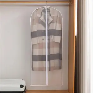 ASEANAO Dust-Proof Clothes Cover Bag Clear Garment Bag Breathable Coat Protector Garment Covers Bags for Closet Storage and Travel (Zipper 60×140cm), transparent