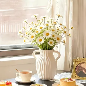 1 Nordic Simple Ceramic Vase |   Double-Eared Decorative Vase for Living Room, Dining Room, and Study Decor, Luxurious Home Decor Item, Suitable for Room, Wedding, and Banquet Decorations