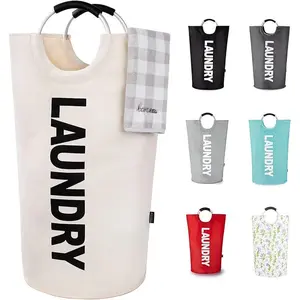 Large Waterproof Laundry Basket with Soft Handle, Foldable Multi-purpose Storage, Ideal for Bathroom, Laundry Room, Balcony, Dormitory, Laundry Organizer