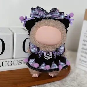 6.69-inch Labubu doll costume, suitable for buLabu, comes with a 2-piece set - fashionable set, hat, pants or skirt, suitable for 6.69-inch dolls, cute buLabu accessories for play and display (shoes and dolls not included) Doll Clothing Set