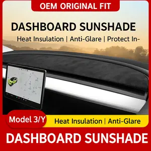 Tesla Dashboard Cover  Fits Model Y & Model 3- Easy Install - Heat Insulation Anti-Glare - OEM Original Fit