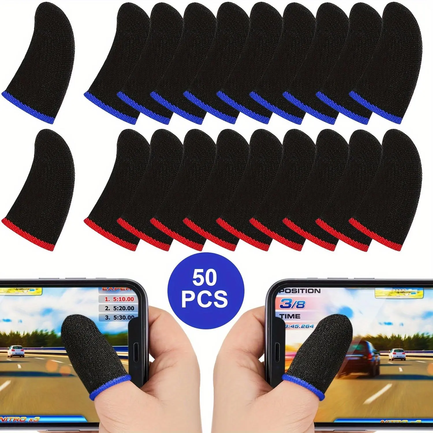 Gaming Finger Sleeves, Anti-Sweat Breathable Seamless Touchscreen Thumb Covers, Mobile Gaming Accessories, for All Touchscreen Devices, Game Console Accessories, Game Peripherals, Gaming Products, Gaming Items