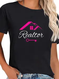cotton Real Estate Agent Cute Realtor T-Shirt casual Fashion graphic tees women