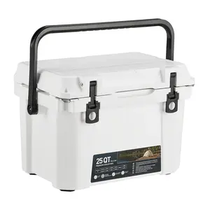 [NEW - FLASH SALE] Garvee 20 Quart Portable Ice Cooler, Heavy Duty Ice Chest with Portable Cup Holder, Fish Ruler, Bottle Openers, Camping Cooler for Beach Boat Fishing Picnic Travel