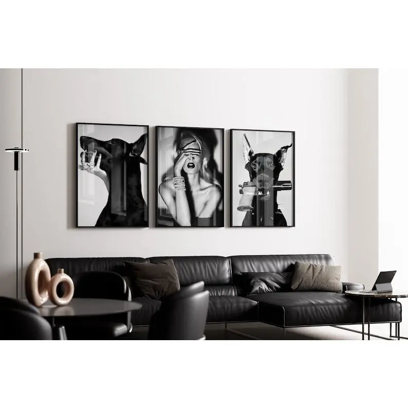 Set of 3 Luxury Fashion Print, Luxury Fashion Posters, Designer Wall Art, Luxury Art for Room, Hypebeast Wall Décor Decor Photo