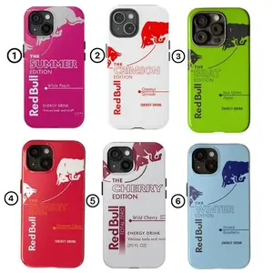 Redbull Collection Phone Case Drink Edition Cover For iPhone X 11 12 13 14 15 16 Plus Pro Max Samsung Galaxy screen protector Shockproof Protection