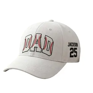 Personalized Baseball Dad Embroidered Cap, Baseball Embroidered Hat, Custom Name Number Cap, Sport Gift for Grandpa, Daddy, Son, Family