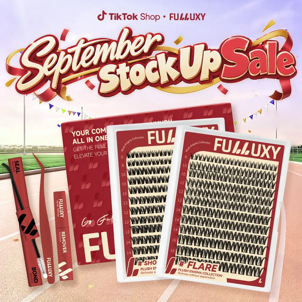 Flare and Short Size Flare 8-14mm| Fulluxy DIY False Eyelashes for Bold Dramatic Look Unstoppable You've Been Waiting For | Lashes with Ultra-Dense, Waterproof, Long-Lasting Lashes | Flora Flaunt Aurora Same Style | Beginner-Friendly DIY Lashes