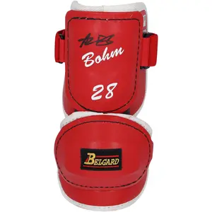 Alec Bohm Philadelphia Phillies Autographed Game-Used Red Belgard Elbow Guard from the 2025 MLB Season - NF70450453 - Fanatics Authentic Certified