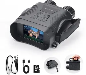 Night Vision Goggles - 4K Night Vision Binoculars for Adults Mit 32GB TFT Card 2700FT Ir/2000Mah, 2.8'' HD Screen, 7 Gear Infrared and 10X Digital Zoom for Outdoor Enthusiasts and Animal Watchers COOVIE