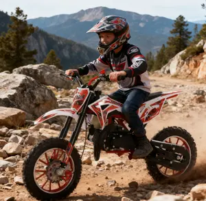 Explorinox Kids Dirt Bike:Children's electric toys car, Max Speed 40 KM/H, Professional Front & Rear Disc Brakes for Safe Riding (Red)