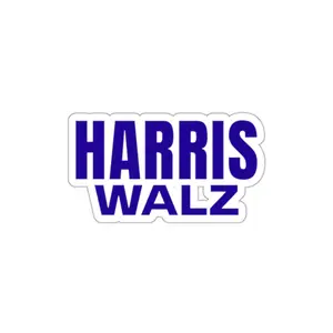 Harris Walz Kiss-Cut Stickers Navy Block Letters Decor Decorative